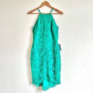 NWT Adelyn Rae Green Lace Cocktail Dress